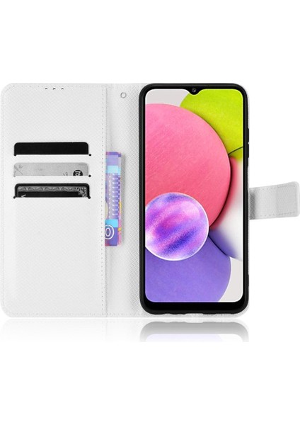 Samsung Galaxy A03S Kickstand Manyetik Cüzdan Kapak Kart Tutucu (Yurt Dışından)