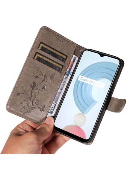 Realme C21/C20 Kabartmalı Kelebek Cüzdan Telefon Kılıfı ve Kart Için Kılıf (Yurt Dışından) indirimleri