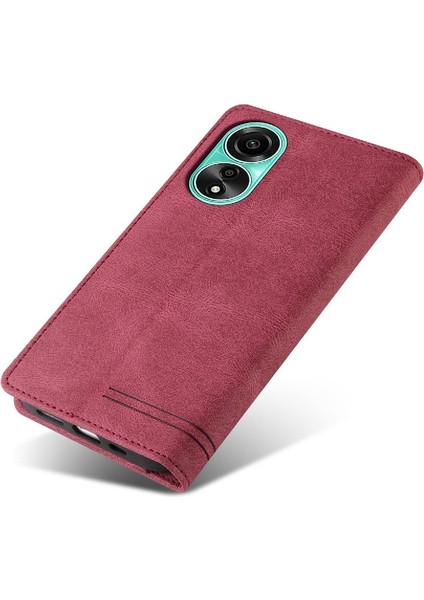 Oppo A78 4g Premium Deri Premium Deri Kickstand Iki Kart Için Kılıf (Yurt Dışından) indirimleri