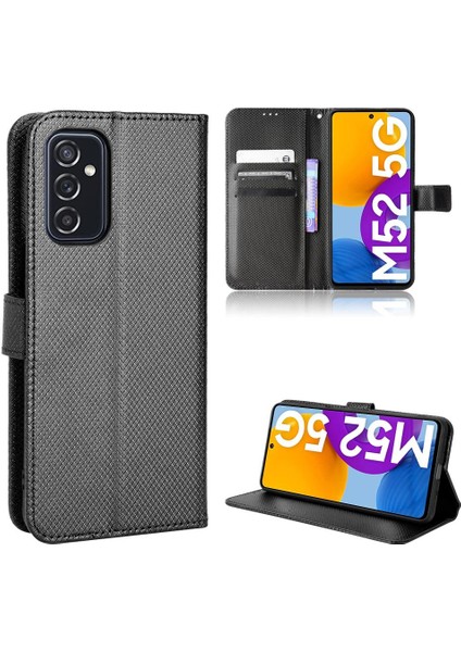 Samsung Galaxy M52 5g Kickstand Manyetik Cüzdan Kart Tutucu Kapak (Yurt Dışından)
