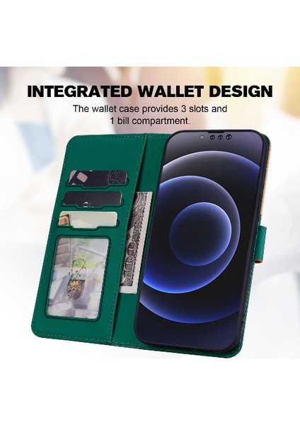 Iphone 13 Için Kılıf Pro / Pro Max Darbeye Cüzdan Kapak Çevirin Deri (Yurt Dışından)