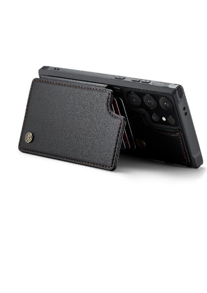 Samsung Galaxy S24 Ultra Kart Tutucu Pu Deri Için Caseme Cüzdan Kılıf (Yurt Dışından)