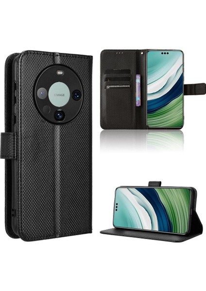 Huawei Mate 60 Pro 5g Için Kılıf Manyetik Cüzdan Kart Tutucu Kickstand Kapak (Yurt Dışından)