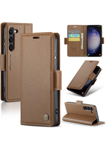 Samsung Galaxy S23 Cüzdan Durumda Kickstand Anti Dolandırıcılık Durumda (Yurt Dışından)
