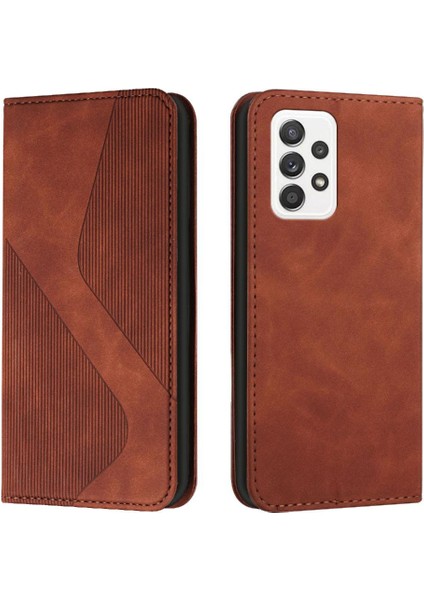Samsung Galaxy A23 4g/5g Için Kılıf Folio Manyetik Cüzdan Kickstand Pu Çevirin (Yurt Dışından)