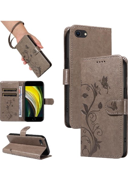 IPhone 6/6s ve Kart Yuvası Kabartmalı Kelebek Cüzdan Telefon Kılıfı (Yurt Dışından)