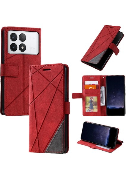Xiaomi Poco X6 Pro 5g Pu Deri Manyetik Darbeye Kart Tutucu (Yurt Dışından)