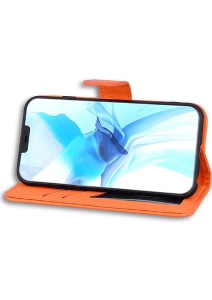 Iphone 12 Için Flip Case Cüzdan Darbeye Deri Kılıf Kapak Kapak Basit (Yurt Dışından)