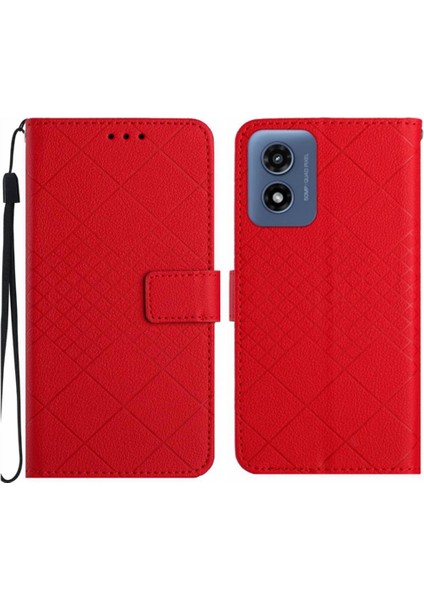 Motorola Moto G 5g 2024 Için Flip Case El Kayışı Kart Yuvası Standı Pu (Yurt Dışından)