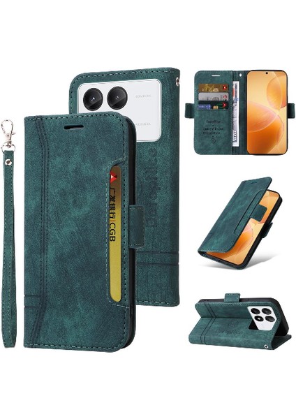 Xiaomi Poco X6 Pro 5g Tpu Deri Manyetik Kart Yuvaları Cüzdan Flip Case (Yurt Dışından)