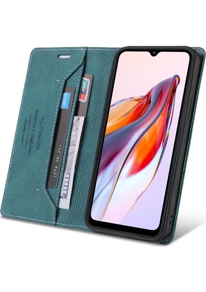 Xıaomı Redmi 12C Premium Deri Premium Deri Kılıf Kickstand Iki (Yurt Dışından)