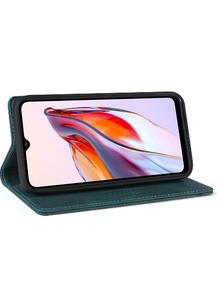 Xıaomı Redmi 12C Premium Deri Premium Deri Kılıf Kickstand Iki (Yurt Dışından)