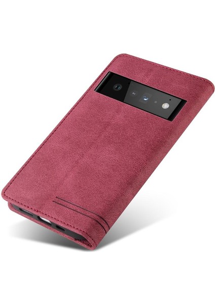 Google Pixel 6 Premium Deri Kickstand Premium Deri Iki Için Kılıf (Yurt Dışından) indirimleri