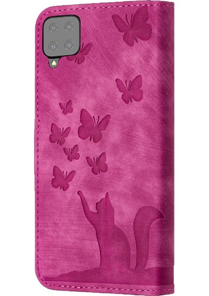 Samsung Galaxy Case 5g Için Kılıf Cüzdan Kılıf Flip Folio Kabartmalı Kelebek (Yurt Dışından)