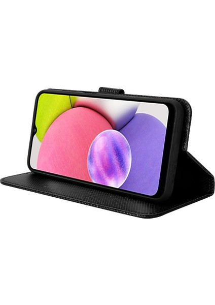 Samsung Galaxy A03S Kickstand Manyetik Cüzdan Kapak Kart Tutucu (Yurt Dışından)