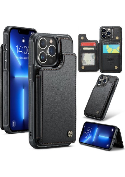 IPhone 13 Pro Kart Tutucu Ince Darbeye Dayanıklı Durumda Pu (Yurt Dışından)