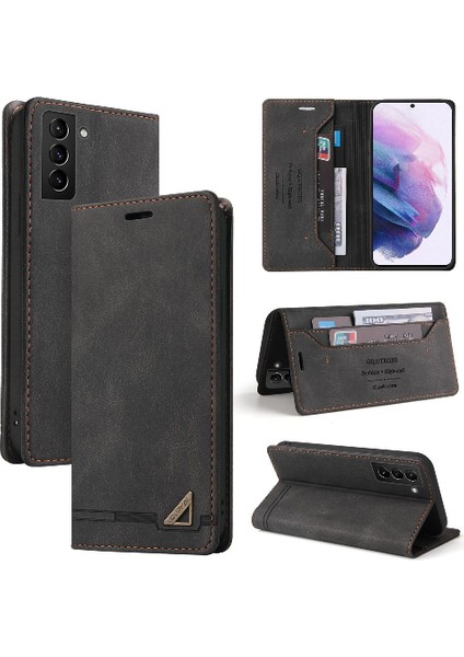 Samsung Galaxy S22 Artı Kickstand Iki Kart Yuvaları Premium Deri (Yurt Dışından)