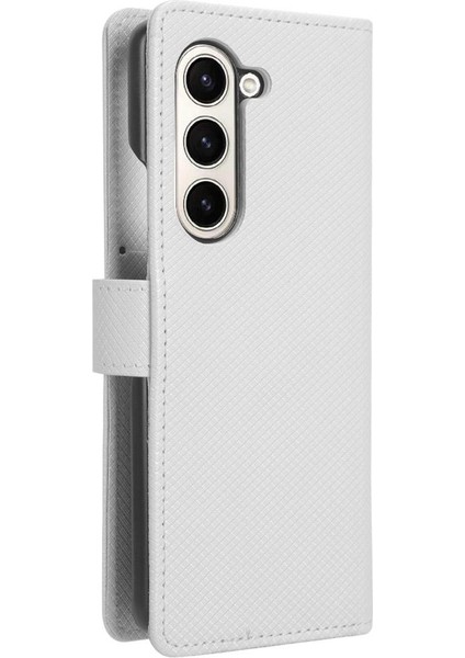Samsung Galaxy Z Için Kılıf Fold 5 Kapak Kickstand Manyetik Cüzdan Kart (Yurt Dışından)