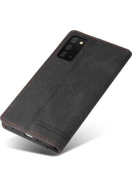 Samsung Galaxy A03S Kickstand Iki Kart Yuvaları Premium Deri Kılıf (Yurt Dışından)