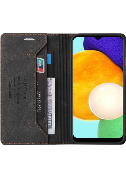 Samsung Galaxy A03S Kickstand Iki Kart Yuvaları Premium Deri Kılıf (Yurt Dışından)