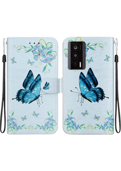 Xiaomi Poco F5 Pro Manyetik Kapatma Cüzdan Kelebek Çiçek Kartı (Yurt Dışından)