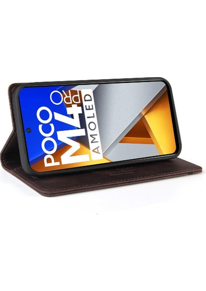Xiaomi Poco X4PRO 5g Premium Deri Iki Kart Yuvaları Kickstand (Yurt Dışından)