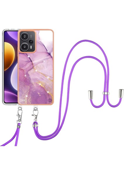 Xiaomi Poco F5 5g Mermer Anti-Çizik Yumuşak Crossbody Kordon (Yurt Dışından)
