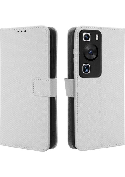 Huawei Için Kılıf P60/P60 Pro Kapak Kickstand Manyetik Cüzdan Kart Tutucu (Yurt Dışından)