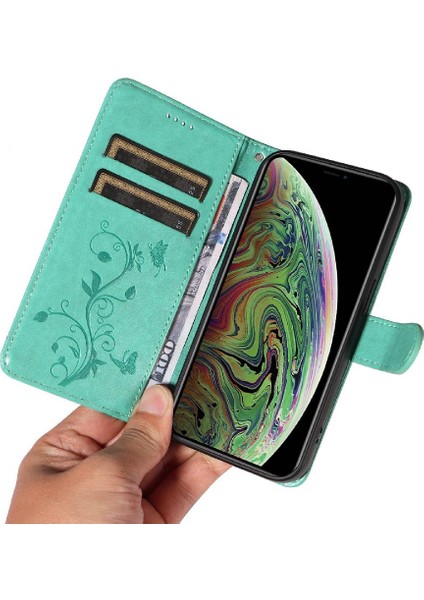 IPhone X/xs Cüzdan Telefon Kılıfı El Kayışı ile Kabartmalı Kelebek (Yurt Dışından) indirimleri