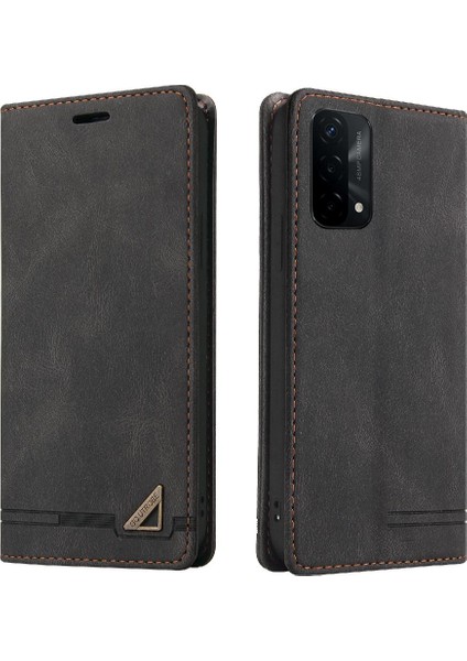 Oppo Için Kılıf A74 5G/A54 5g Iki Kart Yuvaları Kickstand Premium Deri (Yurt Dışından)