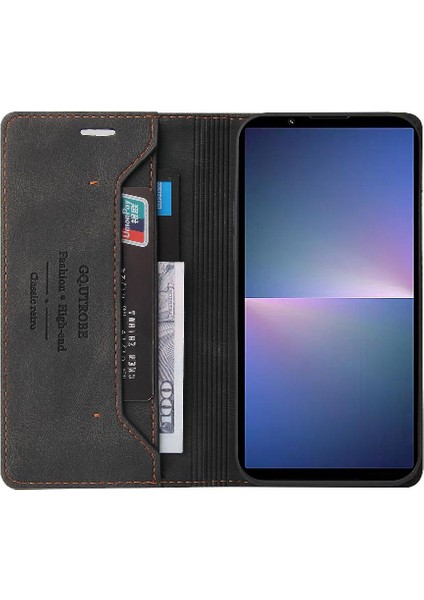 Uyumlu Sony Xperia 5V Cüzdan Kılıf Premium Deri Premium Deri (Yurt Dışından)