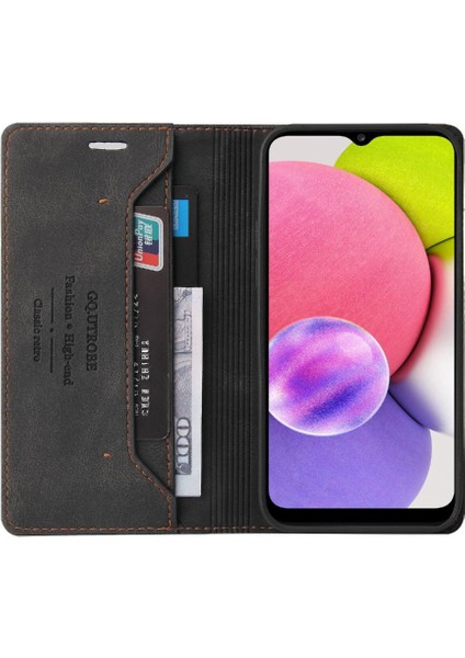 Samsung Galaxy A30 Premium Deri Premium Deri Kickstand Için Kılıf (Yurt Dışından)