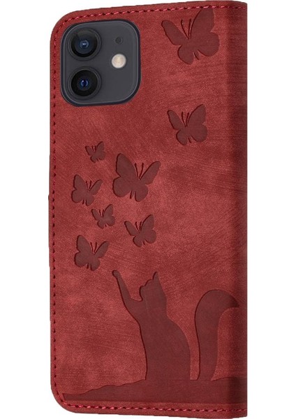 IPhone 12 Için Kılıf Mini Kart Cep Cüzdan Kılıf Flip Folio Tutucu Kapak (Yurt Dışından)