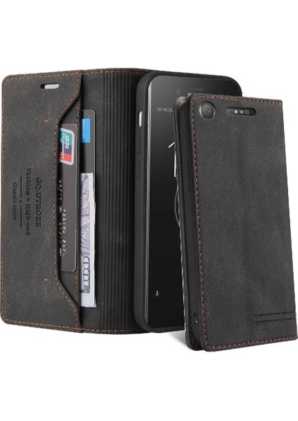 Sony Xperia Xperia Kickstand Iki Kart Yuvaları Premium Deri Için Kılıf (Yurt Dışından) indirimleri