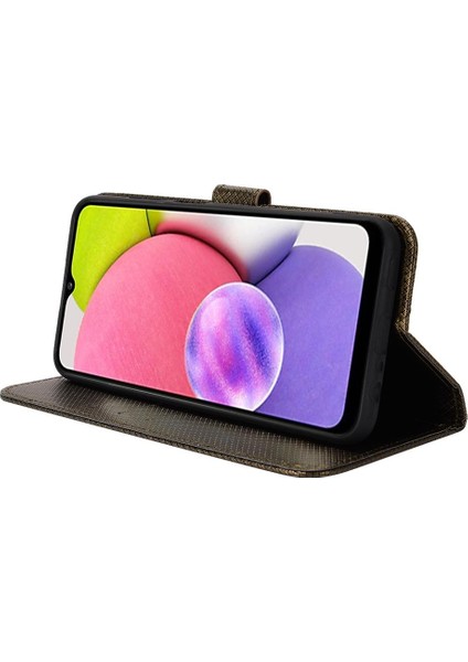 Samsung Galaxy A03S Kickstand Manyetik Cüzdan Kapak Kart Tutucu (Yurt Dışından)