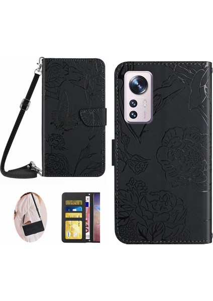 Xiaomi 12 Lite Telefon Kılıfı Için Kılıf Yumuşak Pu Deri Kart Tutucu ve Uzun (Yurt Dışından)