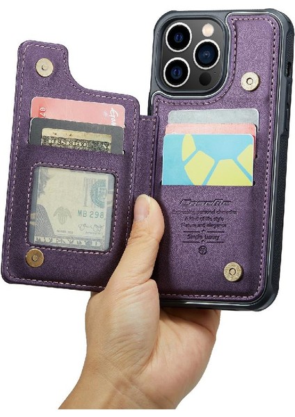 IPhone 13 Pro Max Ince Darbeye Vaka Rfıd Kart Için Caseme Cüzdan Kılıf (Yurt Dışından) modelleri