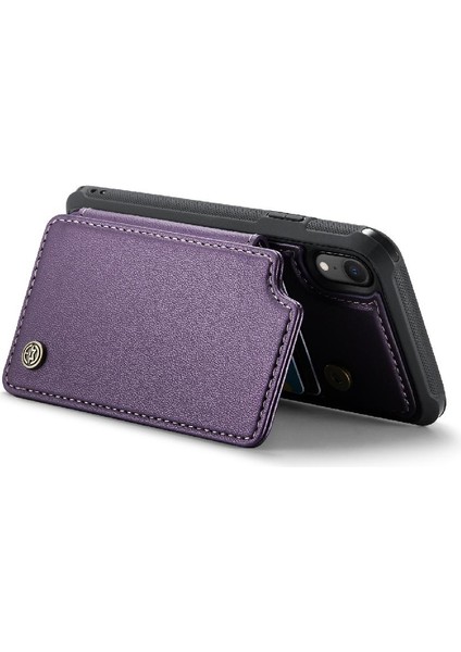 IPhone Xr Kickstand Rfıd Engelleme Pu Deri Kart Için Caseme Cüzdan Kılıf (Yurt Dışından)