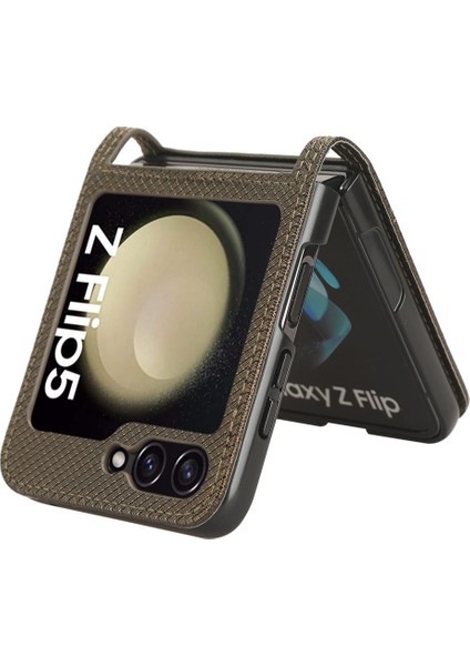 Samsung Galaxy Z Flıp 5 Için Kickstand Kart Tutucu Manyetik Cüzdan (Yurt Dışından) modelleri