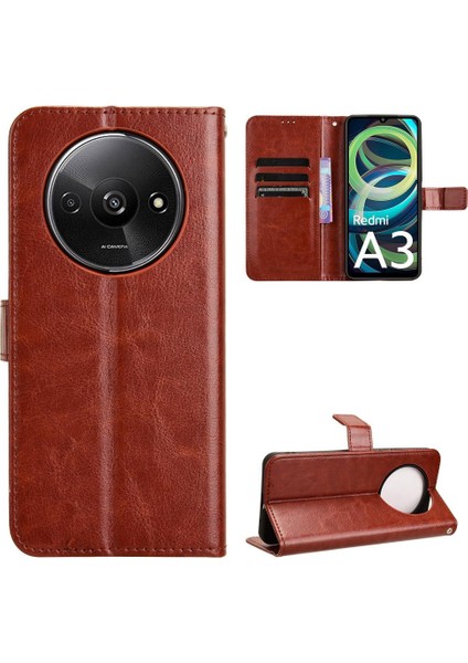 Xiaomi Poco C61 Cüzdan Kapak Çevirin Manyetik Kart Tutucu (Yurt Dışından)