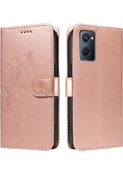 Realme 9i ve Kart Yuvası Için Yüksek Kaliteli Deri Cüzdan Telefon Kılıfı (Yurt Dışından)