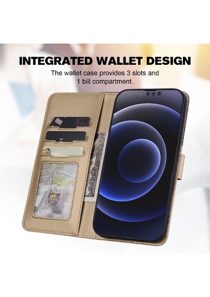 Iphone 13 Için Kılıf Pro / Pro Max Darbeye Cüzdan Kapak Çevirin Deri (Yurt Dışından)