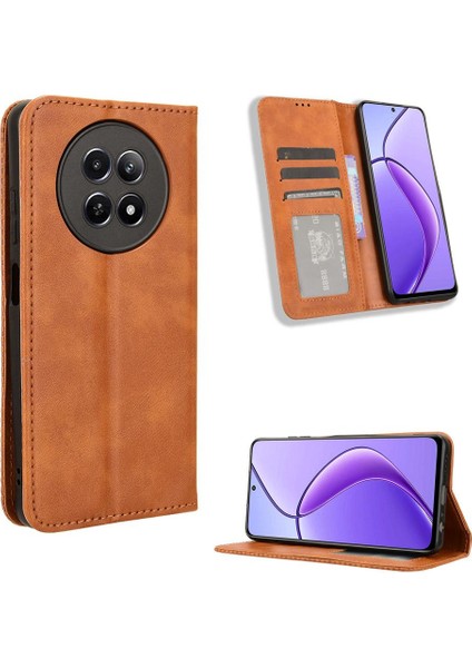 Realme 12 5g Pu Deri Manyetik Kapatma Cüzdan Için Kılıf (Yurt Dışından) fiyatları