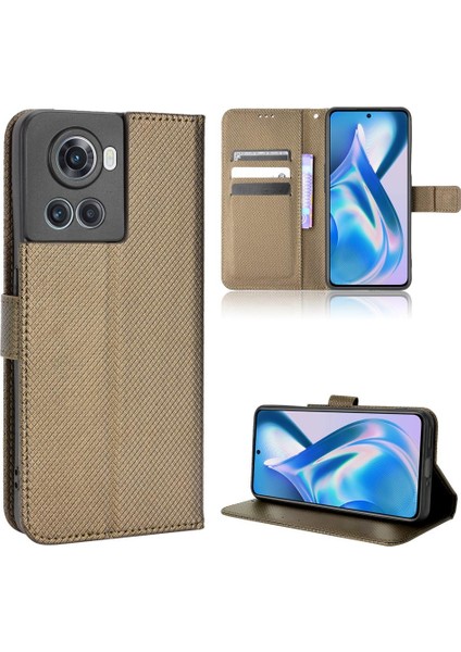 Oneplus 10R 5g Manyetik Cüzdan Kapak Kart Tutucu Kickstand Için Kılıf (Yurt Dışından)