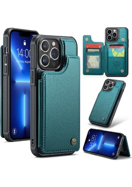 IPhone 13 Pro Max Ince Darbeye Vaka Rfıd Kart Için Caseme Cüzdan Kılıf (Yurt Dışından)