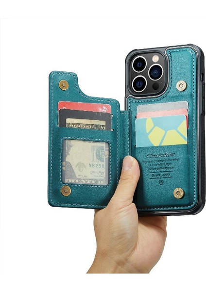 IPhone 13 Pro Max Ince Darbeye Vaka Rfıd Kart Için Caseme Cüzdan Kılıf (Yurt Dışından)