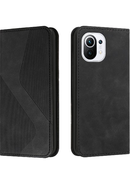 Xiaomi 11 Pu Deri Folio Kapak Cüzdan Kickstand Manyetik Kart (Yurt Dışından)