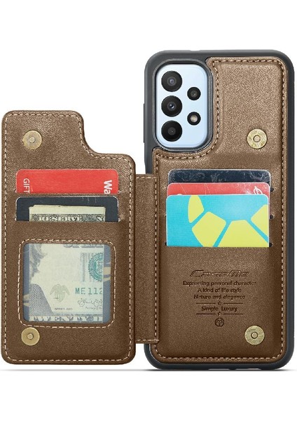 Samsung Galaxy A23 4g/5g Kart Tutucu Pu Deri Için Caseme Cüzdan Kılıf (Yurt Dışından)