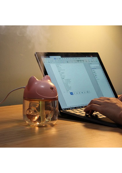 150ML Ultrasonik Hava Nemlendirici Aromalı Uçucu Yağ Difüzör Ev Araba Için USB Sisleyici Mist Maker ile LED Gece Lambası Açık Mavi (Yurt Dışından)