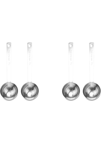 Paslanmaz Çelik Kahve Kaşığı, 4 Yemek Kaşığı Ölçü Kaşığı Kahve Kaşığı, 30ML Metal Uzun Saplı Kaşık 4'lü Set (Yurt Dışından) fiyatları